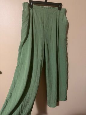 Halara high waist  nwt Pocket Wide Leg Flowy Palazzo Casual Linen-Feel Pants